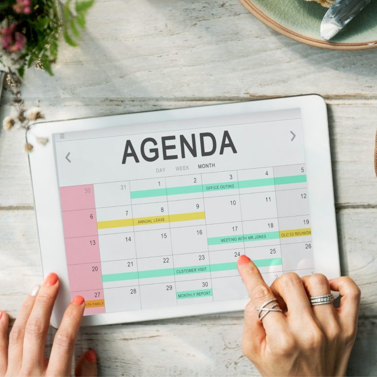 AGENDA et des dates d'événements.